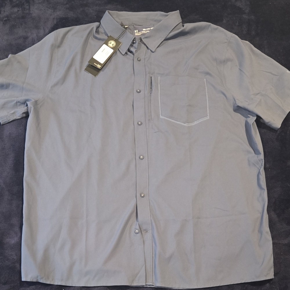 Men's Blue Short Sleeve Shirt